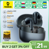 אוזניות אלחוטיות Baseus EP10 Pro עם ביטול רעשים